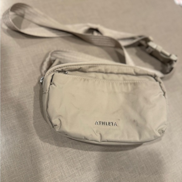 Athleta Handbags - Athleta Light Gray Crossbody Bag